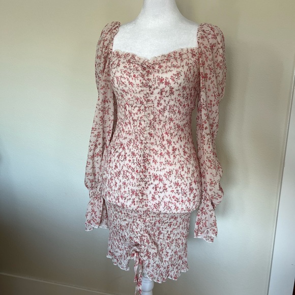 Polly BNWOT Azure floral dress holiday dress long sleeve dress - Picture 1 of 6